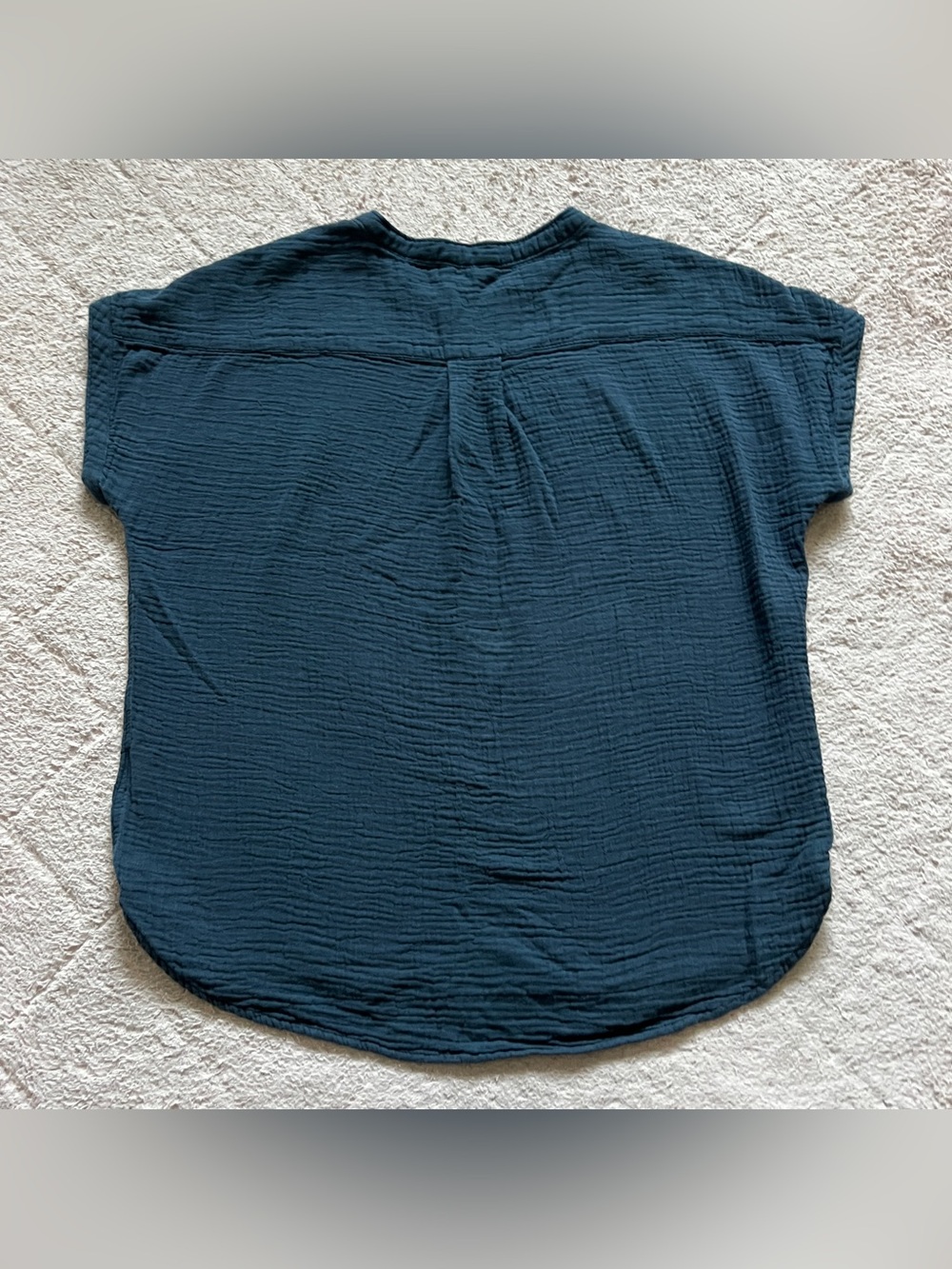 Faherty Dream Desmond Top Organic Cotton Gauze Boxy Minimalist Quiet Luxury Sz M - Picture 5 of 7